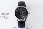 Perfect Replica Swiss Grade Rolex Cellini Black Guilloche Face Stainless Steel Bezel 39mm Men's Watch